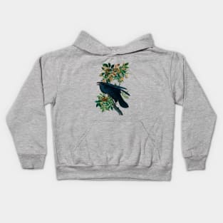 Raven from Birds of America by John James Audubon Kids Hoodie